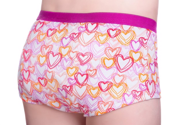 Incontinence briefs for girls - hearts